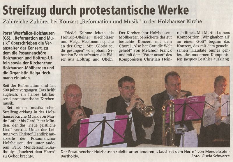 Artikel im MT zum Konzert mit Foto